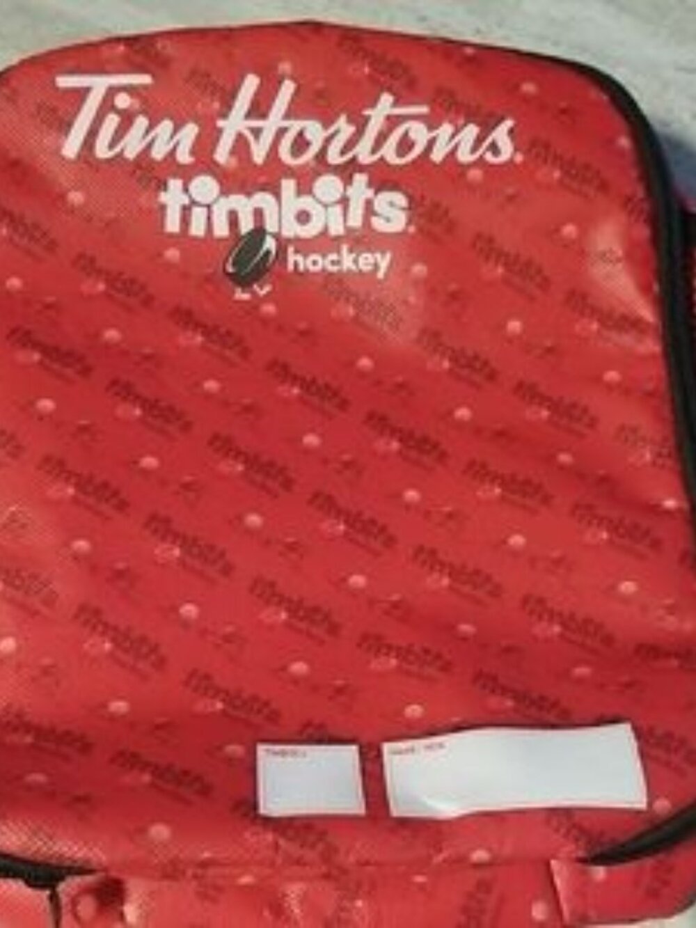 Tim Hortons Timbits Hockey Crosby Insulated Lunch Bag